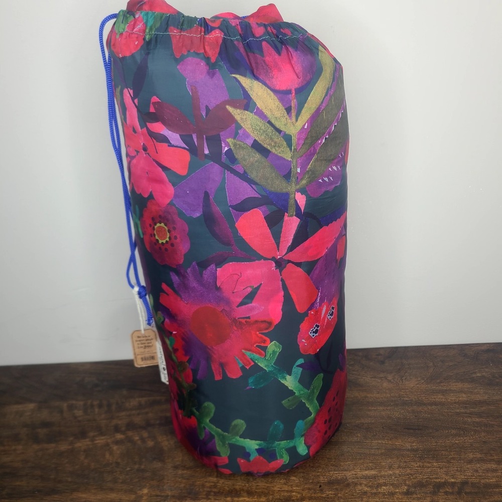 Natural Life Camp Picnic Packable Two Sided Blanket Floral & Quote 52in X 75in - Picture 3 of 6